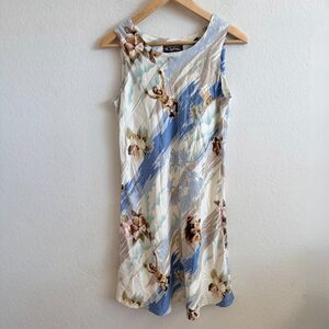 KIM TAYLOR REECE Hilo Haitte Vtg 90s Silk Hawaiian Beach Mini Dress Womens Small